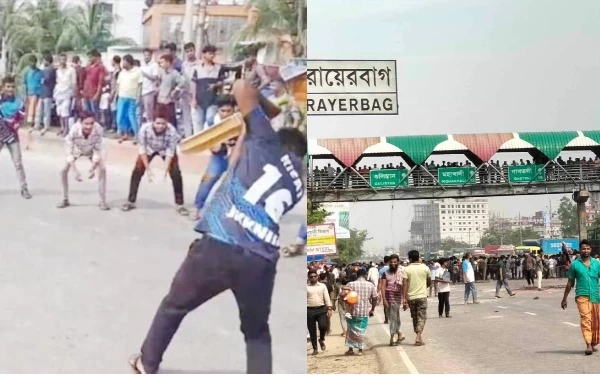 ঢাকা-চট্রগ্রাম মহাসড়ক অবরোধ, ক্রিকেট খেলায় মেতেছে শিক্ষার্থীরা