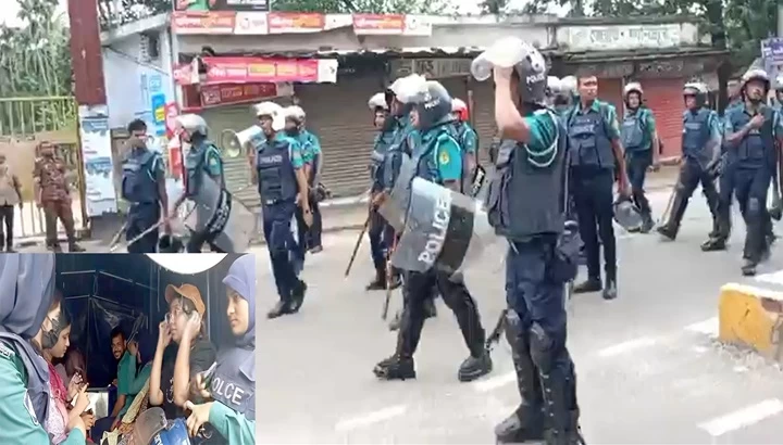 খুলনায় ছাত্রদের মিছিলে পুলিশের ধাওয়া, আটক ৫০